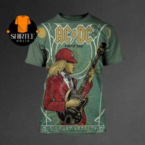 ACDC Prague 2025 PWR UP Tour Letnany Airport Czech On June 26th All Over Print T-Shirt