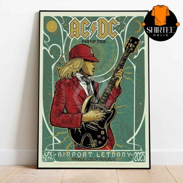 ACDC Prague 2025 PWR UP Tour Letnany Airport Czech On June 26th Home Decor Poster Canvas