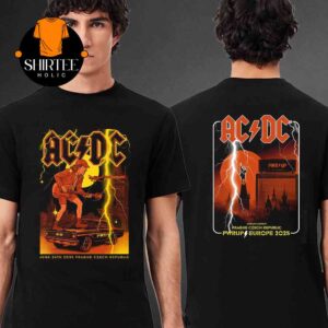 ACDC Prague 2025 PWR UP Tour Letnany Airport Czech On June 26th Two Sided T-Shirt