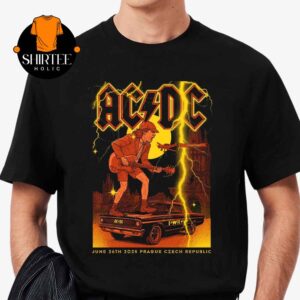 ACDC Prague 2025 PWR UP Tour Letnany Airport Czech On June 26th Unisex T-Shirt