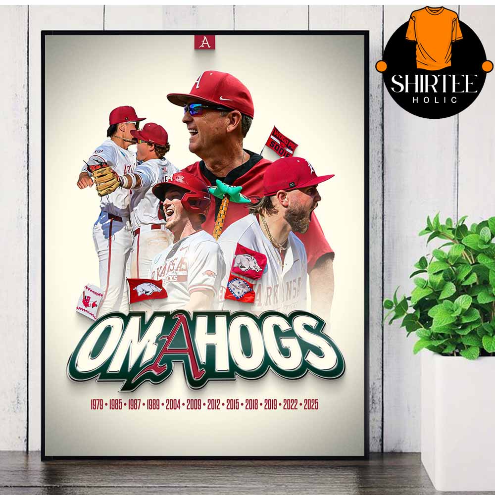 Arkansas Baseball Omahogs 2025 NCAA Super Regional Champions Home Decor Poster Canvas Arkansas Baseball Omahogs 2025 NCAA Super Regional Champions Home Decor Poster Canvas
