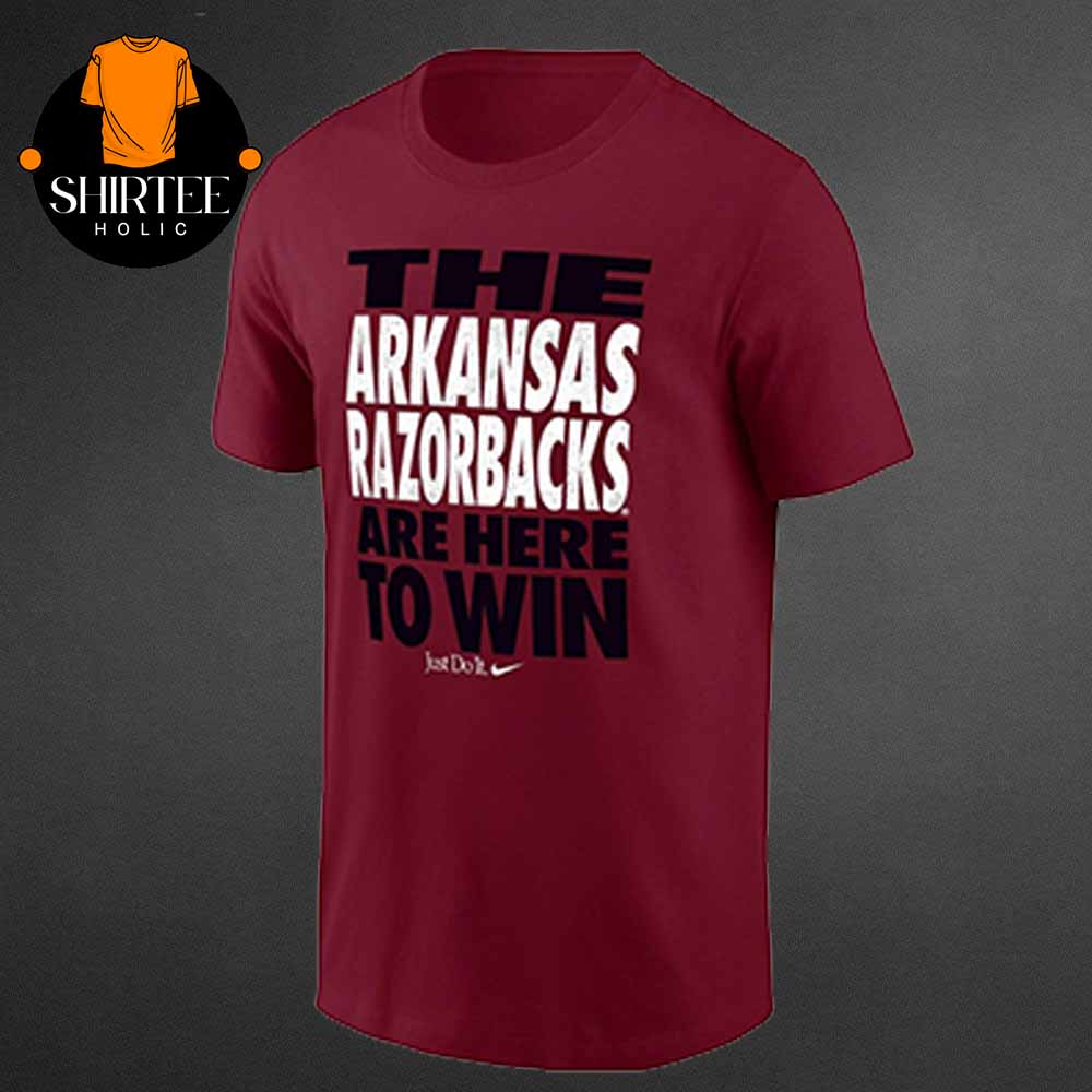 Arkansas Razorbacks Here To Win Nike Omahogs Baseball 2025 College World Series Dugout Unisex T-Shirt Arkansas Razorbacks Here To Win Nike Omahogs Baseball 2025 College World Series Dugout Unisex T-Shirt