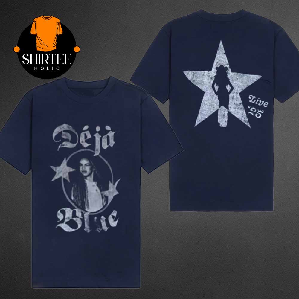 Beyonce Deja Blue France Pop Up Two Sided T-Shirt Beyonce Deja Blue France Pop Up Two Sided T-Shirt