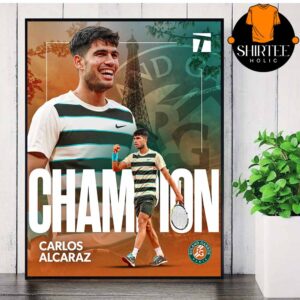 Carlos Alcaraz Roland Garros 2025 Champions Home Decor Poster Canvas