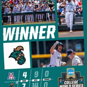 Coastal Carolina Baseball Extends Win Streak With 7 4 Victory Over Arizona