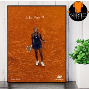 Coco Gauff 2025 Roland Garros Champions Win Paris French Open Major Titles Home Decor Poster Canvas