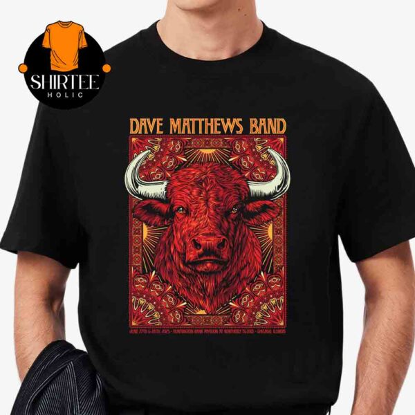 Dave Matthews Band Chicago 2025 Band Huntington Bank Pavilion IL At Northerly Island 28 June Unisex T-Shirt