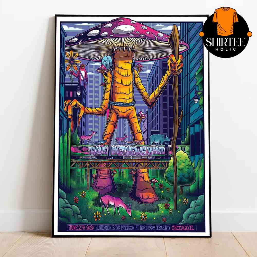 Dave Matthews Band Chicago IL 2025 Band Huntington Bank Pavilion At Northerly Island 27th 28th June Home Decor Poster Canvas Dave Matthews Band Chicago IL 2025 Band Huntington Bank Pavilion At Northerly Island 27th 28th June Home Decor Poster Canvas