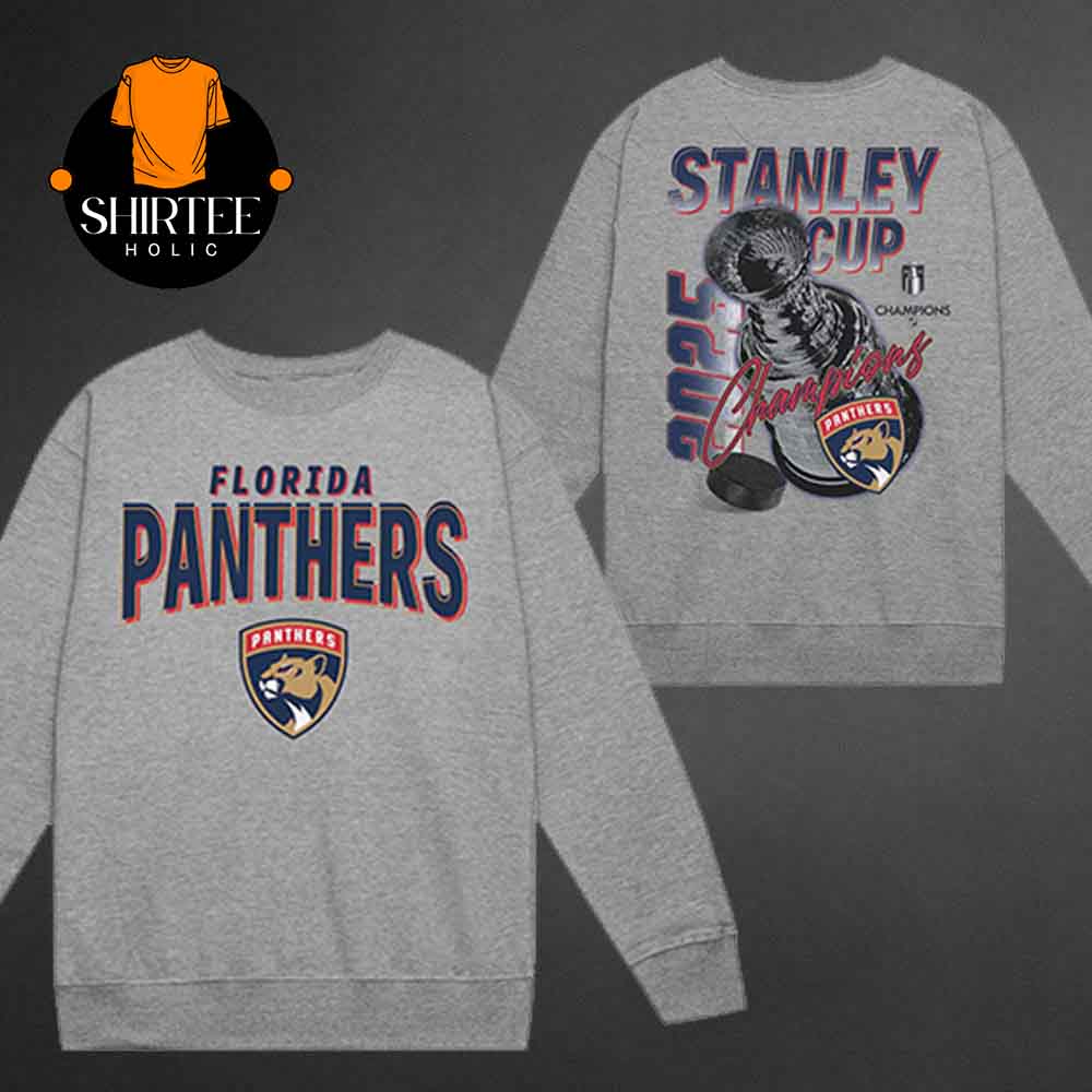 Florida Panthers 2025 Stanley Cup Champions Two Sided Sweatshirt T Shirt Florida Panthers 2025 Stanley Cup Champions Two Sided Sweatshirt T Shirt