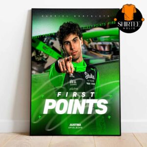 Gabriel Bortoleto First Points 2025 Astrian GP Stake F1 Team KICK Sauber Home Decor Poster Canvas