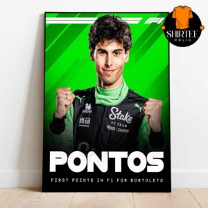 Gabriel Bortoleto First Points Finish Astrian GP 2025 Stake F1 Team KICK Sauber Home Decor Poster Canvas