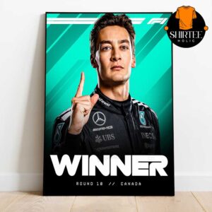 George Russell Win Canadian GP 2025 Mercedes AMG PETRONAS F1 Team Home Decor Poster Canvas