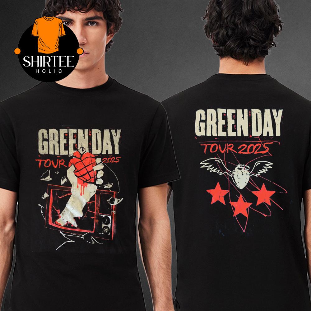 Green Day Tour 2025 American Idiot Two Sided T-Shirt Green Day Tour 2025 American Idiot Two Sided T-Shirt