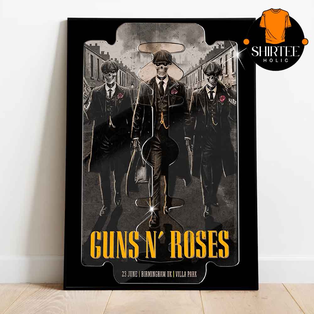 Guns N' Roses Birmingham UK 2025 Villa Park On June 23rd Peaky Blinders Home Decor Poster Canvas Guns N' Roses Birmingham UK 2025 Villa Park On June 23rd Peaky Blinders Home Decor Poster Canvas