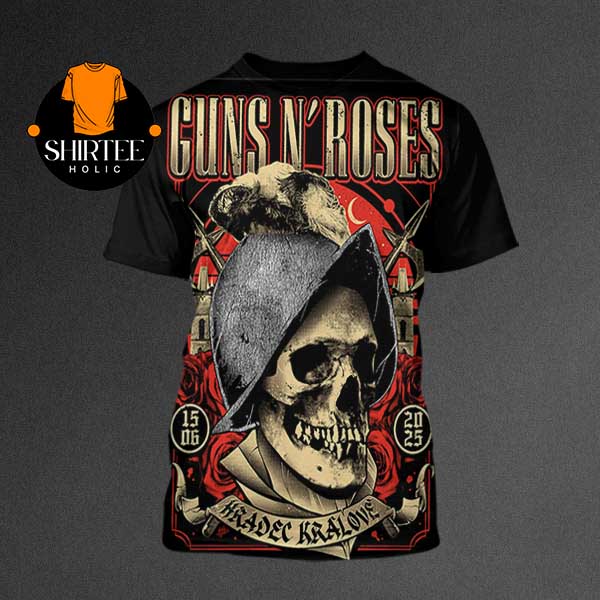 Gun N Roses Hradec Kralove Czechia 2025 Rock For People On June 15th All Over Print T-Shirt Gun N Roses Hradec Kralove Czechia 2025 Rock For People On June 15th All Over Print T-Shirt