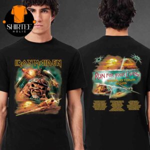 Iron Maiden Aces High 2025 Tour Dates Two Sided T-Shirt