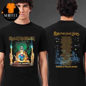 Iron Maiden Retro Clairvoyant 2025 Tour Dates Two Sided T-Shirt