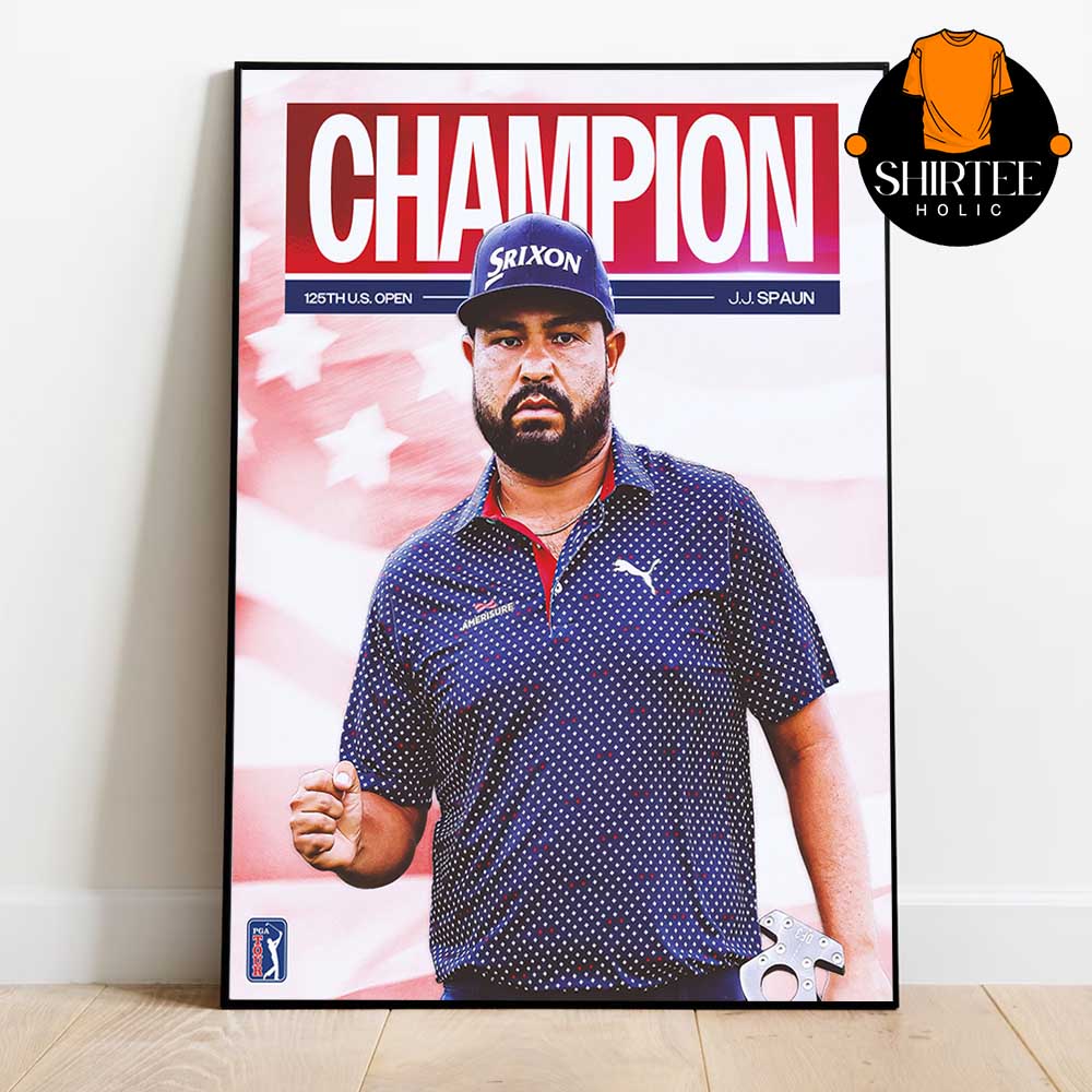 JJ Spaun Major Champion US Open Golf 2025 Home Decor Poster Canvas JJ Spaun Major Champion US Open Golf 2025 Home Decor Poster Canvas