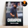 JJ Spaun Major Champion US Open Golf 2025 Home Decor Poster Canvas
