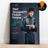 Kimi Antonelli P3 Third Youngest F1 Podium Finisher Cananda GP 2025 Mercedes AMG PETRONAS F1 Team Home Decor Poster Canvas