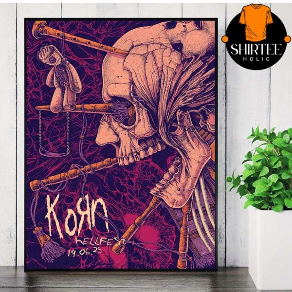 Korn Hellfest 2025 Clisson France On June 19th Home Decor Poster Canvas