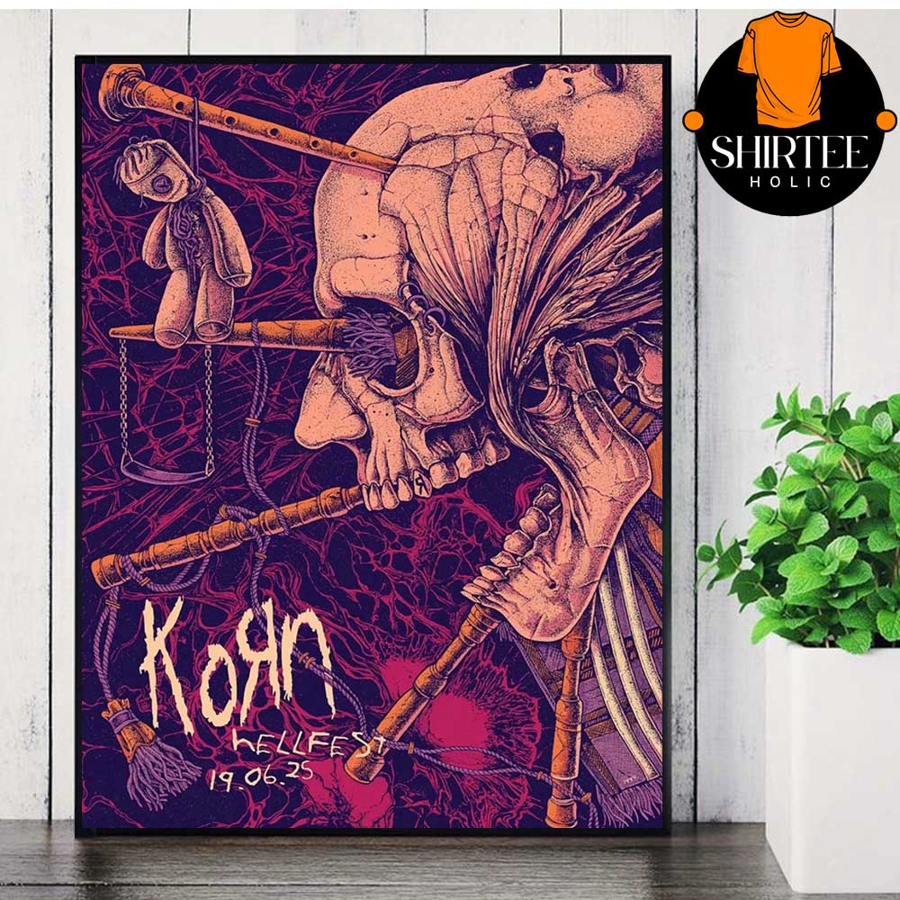 Korn Hellfest 2025 Clisson France On June 19th Home Decor Poster Canvas Korn Hellfest 2025 Clisson France On June 19th Home Decor Poster Canvas