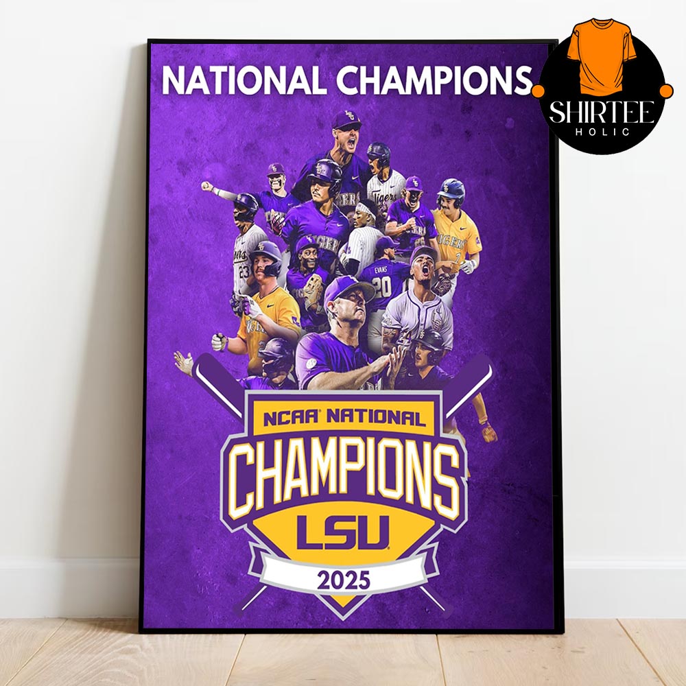 LSU Baseball 2025 NCAA National Champions MCWS Mens College World Series Home Decor Poster Canvas LSU Baseball 2025 NCAA National Champions MCWS Mens College World Series Home Decor Poster Canvas