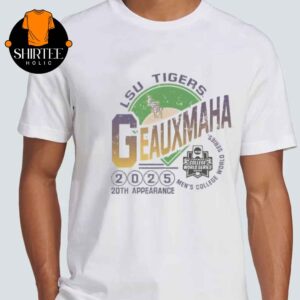 LSU Tiger Baseball Geauxmaha 2025 20th Appearance NCAA College World Series Classic T-Shirt