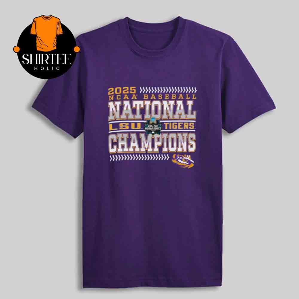 LSU Tigers Baseball National Champions 2025 NCAA Mens College World Series MCWS Jersey Unisex T-Shirt LSU Tigers Baseball National Champions 2025 NCAA Mens College World Series MCWS Jersey Unisex T-Shirt
