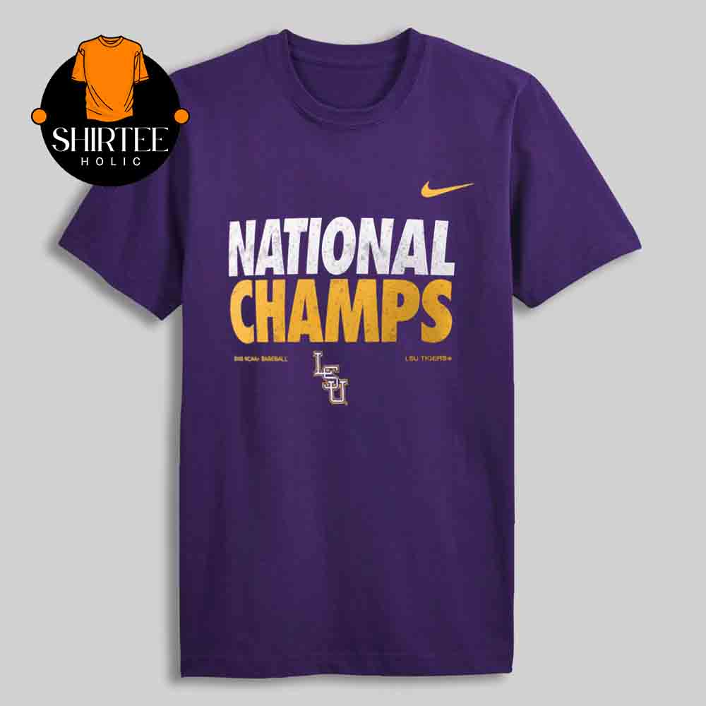 LSU Tigers Baseball National Champions 2025 NCAA Mens College World Series MCWS Nike Unisex T-Shirt LSU Tigers Baseball National Champions 2025 NCAA Mens College World Series MCWS Nike Unisex T-Shirt