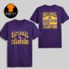 LSU Tigers Baseball National Champions 2025 NCAA Mens College World Series MCWS Mascot Overlay Two Sided T-Shirt