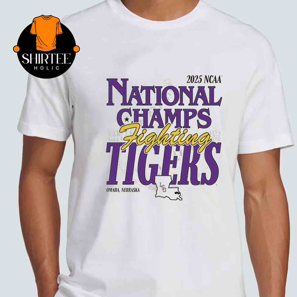 LSU Tigers Baseball National Champions 2025 NCAA Mens College World Series Omaha MCWS Fighting Unisex T-Shirt LSU Tigers Baseball National Champions 2025 NCAA Mens College World Series Omaha MCWS Fighting Unisex T-Shirt