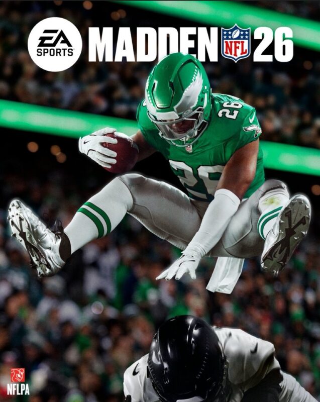 Madden NFL 26 Cover Saquon Barkley Reverse Hurdle Philadelphia Eagles