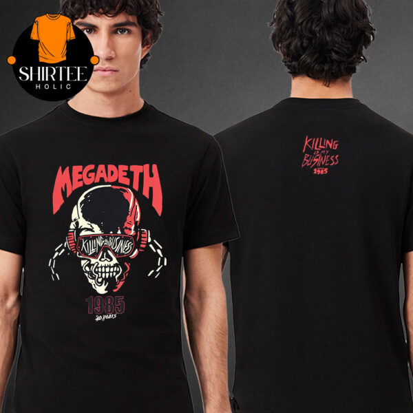 Megadeth 40th Years Anniversary Of Metal Logo Two Sided T-Shirt