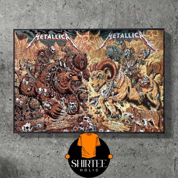 Metallica Denver 2025 Empower Field CO On June 27th 29th Matchup Home Decor Poster Canvas