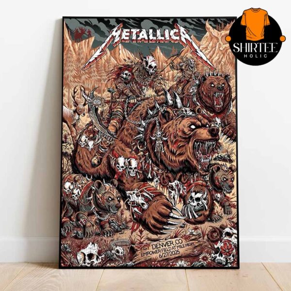 Metallica Denver 2025 Night 1 Empower Field CO On June 27th Home Decor Poster Canvas