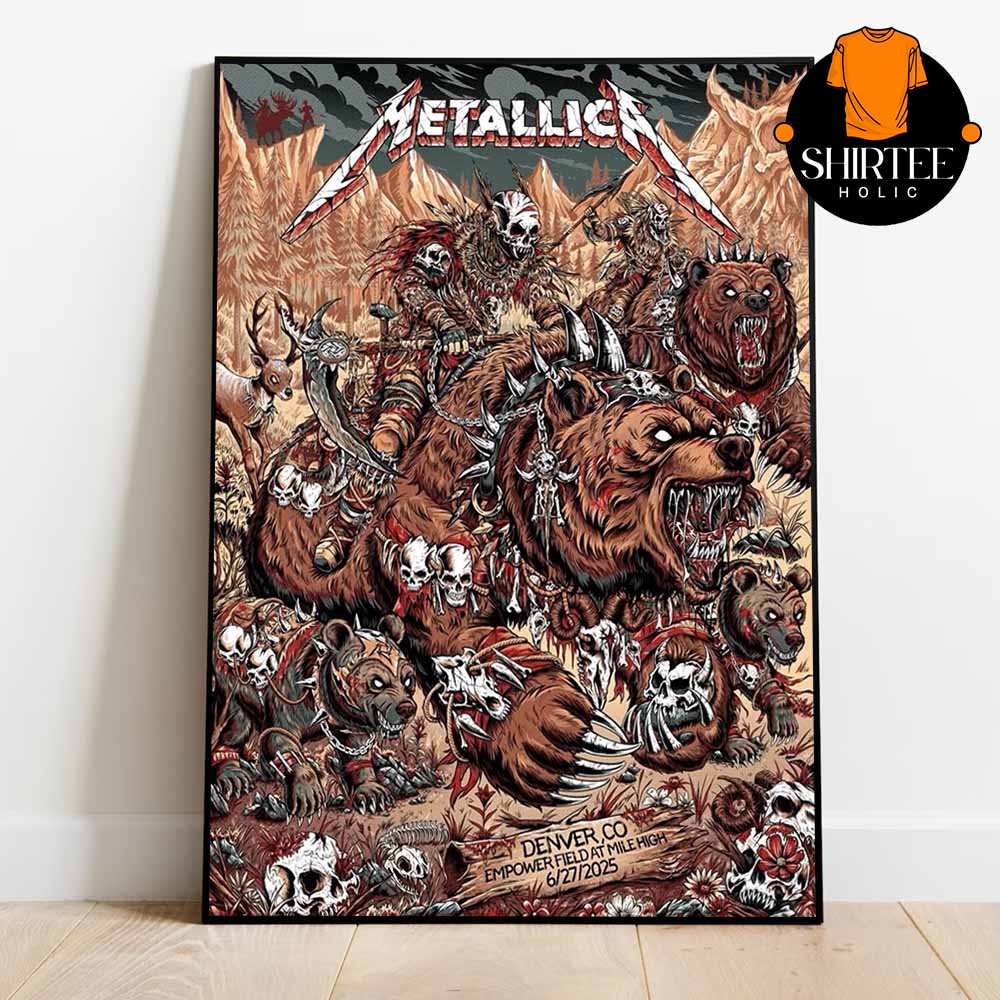 Metallica Denver 2025 Night 1 Empower Field CO On June 27th Home Decor Poster Canvas Metallica Denver 2025 Night 1 Empower Field CO On June 27th Home Decor Poster Canvas