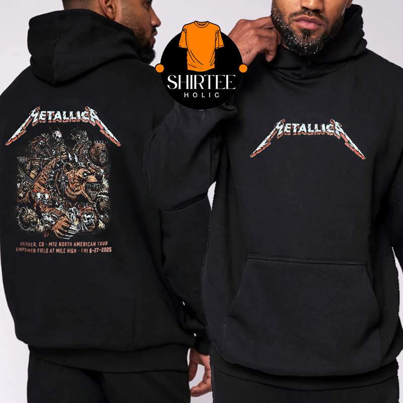 Metallica Denver 2025 Night 1 Empower Field CO On June 27th Two Sided Hoodie Metallica Denver 2025 Night 1 Empower Field CO On June 27th Two Sided Hoodie