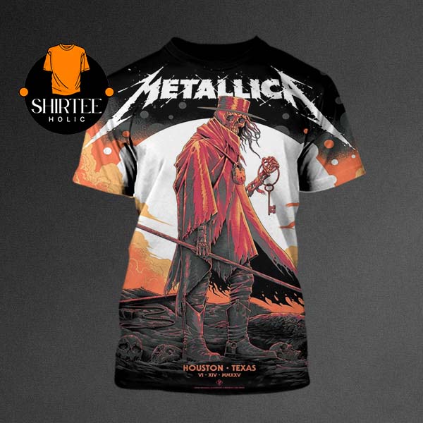 Metallica Houston 2025 NRG Stadium Texas On June 14th M72 North American Tour All Over Print T-Shirt Metallica Houston 2025 NRG Stadium Texas On June 14th M72 North American Tour All Over Print T-Shirt