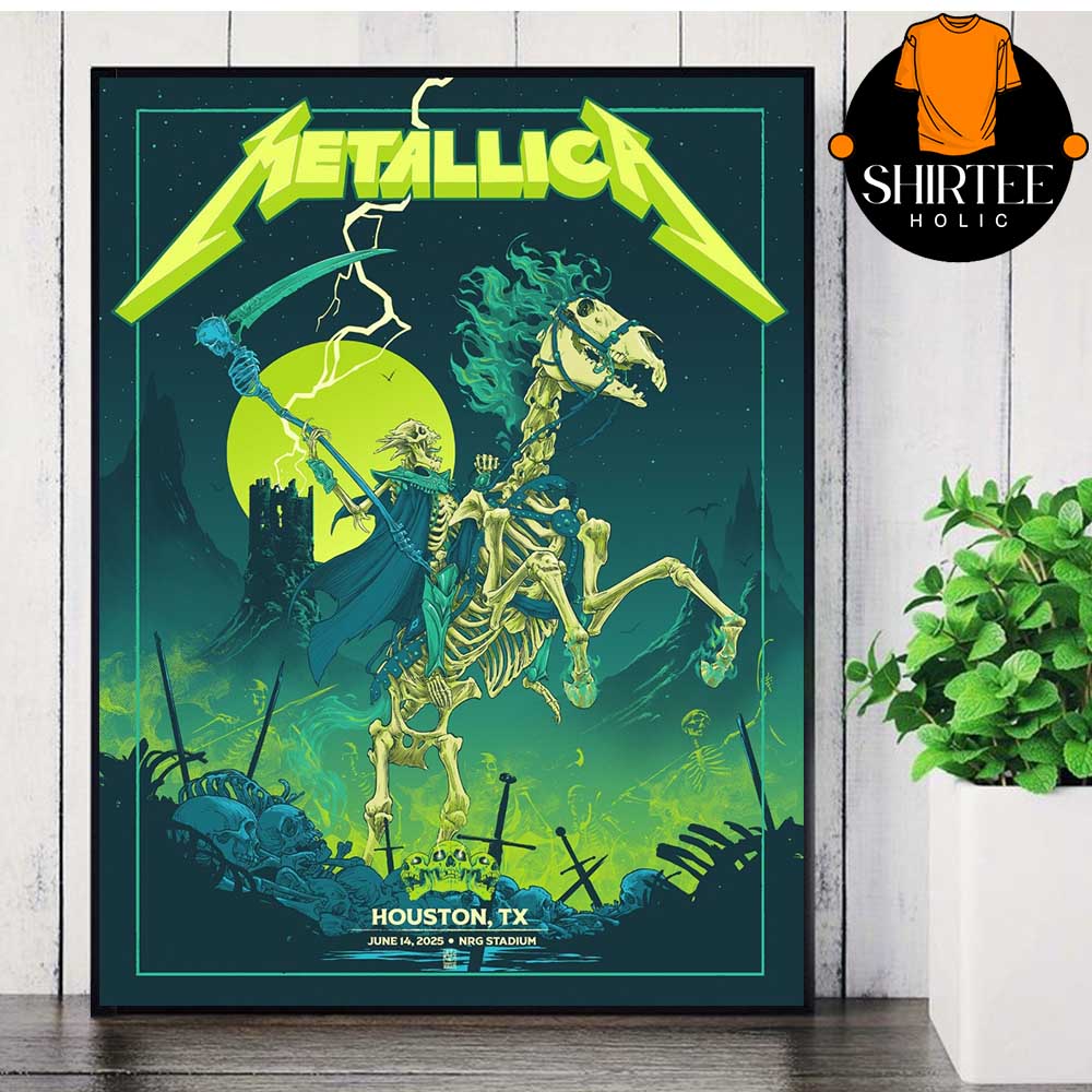 Metallica Houston Texas 2025 NRG Stadium M72 North American Tour Home Decor Poster Canvas Metallica Houston Texas 2025 NRG Stadium M72 North American Tour Home Decor Poster Canvas