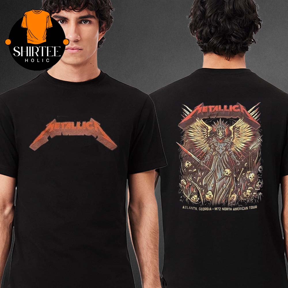 Metallica M72 Atlanta 2025 Mercedes Benz Stadium GA June 3rd North American Tour Two Sided Hoodie T-Shirt Sweater Metallica M72 Atlanta 2025 Mercedes Benz Stadium GA June 3rd North American Tour Two Sided Hoodie T-Shirt Sweater
