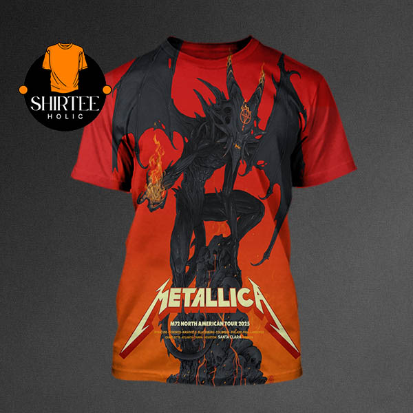 Metallica Santa Clara 2025 Levi's Stadium California On June 20th All Over Print T-Shirt Metallica Santa Clara 2025 Levi's Stadium California On June 20th All Over Print T-Shirt