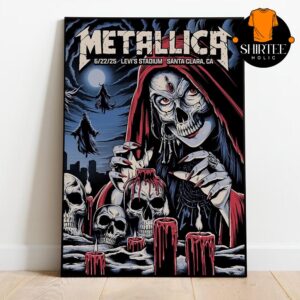 Metallica Santa Clara Levi’s Stadium 2025 California M72 North American Tour Jun 22nd Home Decor Poster Canvas