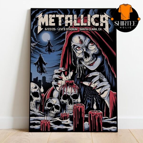 Metallica Santa Clara Levi’s Stadium 2025 California M72 North American Tour Jun 22nd Home Decor Poster Canvas