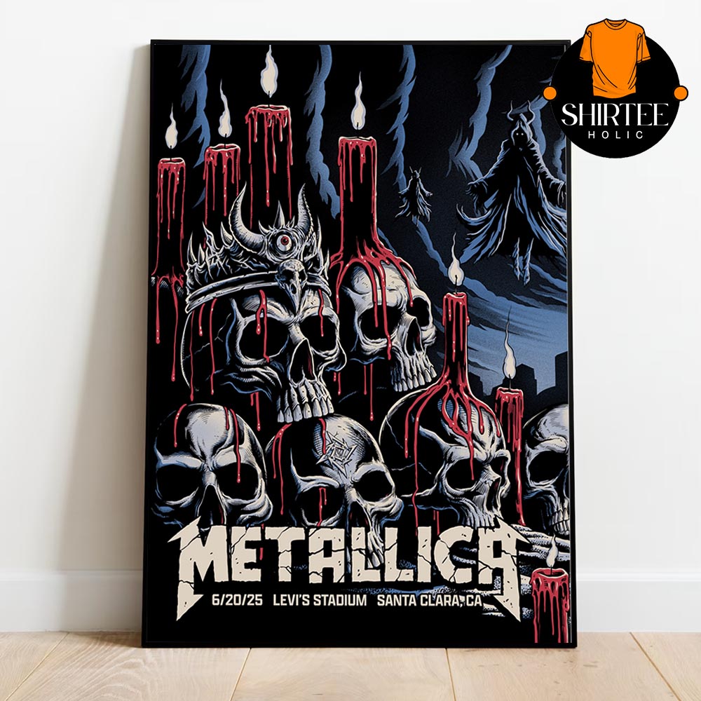 Metallica Santa Clara Levi’s Stadium 2025 California M72 North American Tour June 20th Home Decor Poster Canvas Metallica Santa Clara Levi’s Stadium 2025 California M72 North American Tour June 20th Home Decor Poster Canvas
