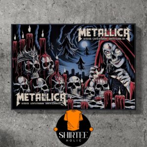 Metallica Santa Clara Levi’s Stadium 2025 California M72 North American Tour Matchup Home Decor Poster Canvas