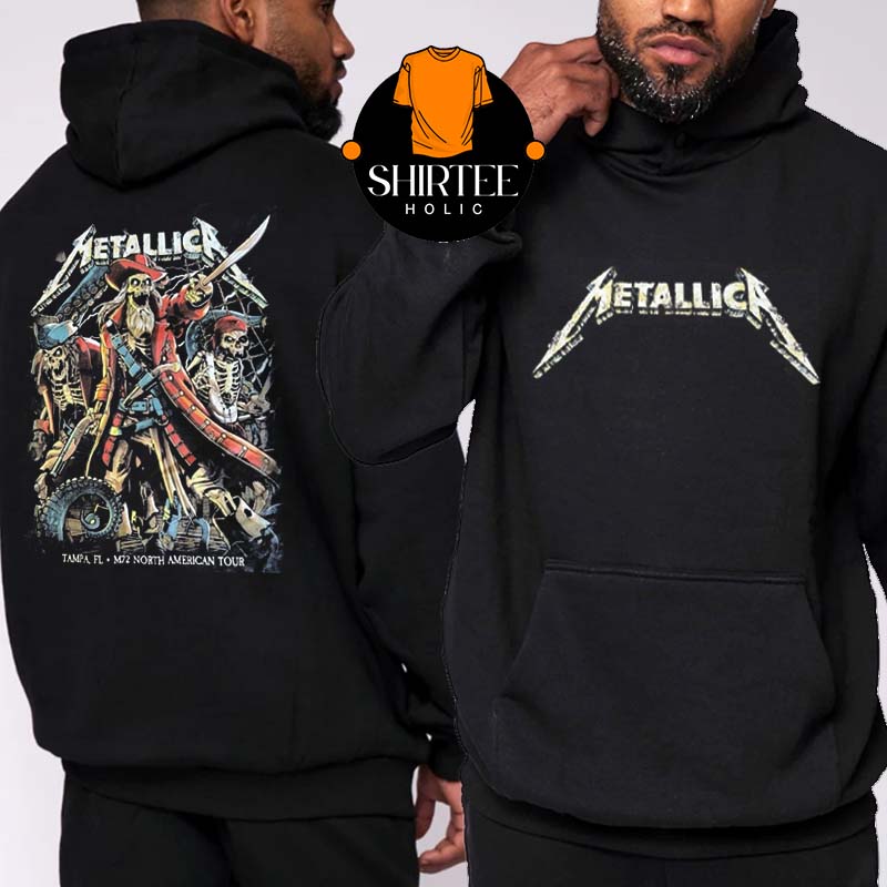 Metallica Tampa 2025 Raymond James Stadium FL M72 North American Tour June 6th Two Sided Hoodie T-Shirt Metallica Tampa 2025 Raymond James Stadium FL M72 North American Tour June 6th Two Sided Hoodie T-Shirt