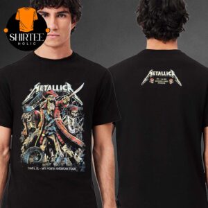 Metallica Tampa 2025 Raymond James Stadium FL M72 North American Tour June 6th Two Sided T-Shirt