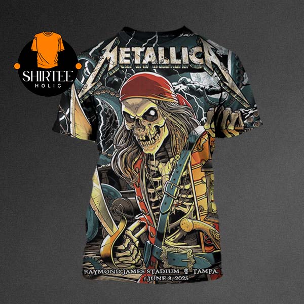 Metallica Tampa 2025 Raymond James Stadium FL M72 North American Tour June 8th All Over Print T-Shirt Metallica Tampa 2025 Raymond James Stadium FL M72 North American Tour June 8th All Over Print T-Shirt