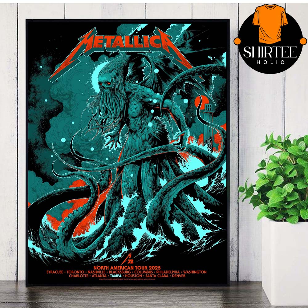 Metallica Tampa FL 2025 Raymond James Stadium M72 North American TourJune 6th 8th Home Decor Poster Canvas Metallica Tampa FL 2025 Raymond James Stadium M72 North American TourJune 6th 8th Home Decor Poster Canvas